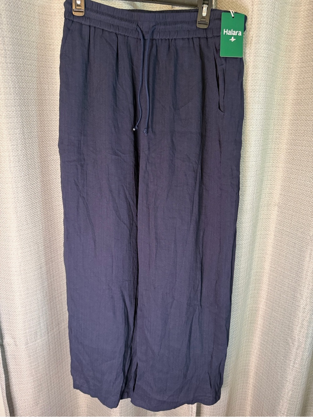 HALARA Navy Wide-Leg Drawstring Pants - Picture 6 of 6